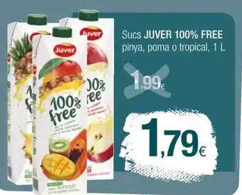 Condis JUVER 100% FREE Sucs pinya poma o tropical oferta