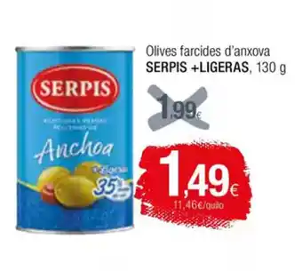 Condis SERPIS +LIGERAS Olives farcides d'anxova oferta