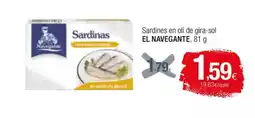 Condis EL NAVEGANTE Sardines en oli de gira-sol oferta