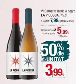 Condis LA PICOSSA Vi Garnatxa blanc o negre oferta