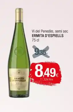 Condis ERMITA D'ESPIELLS Vi del Penedès, semi sec oferta