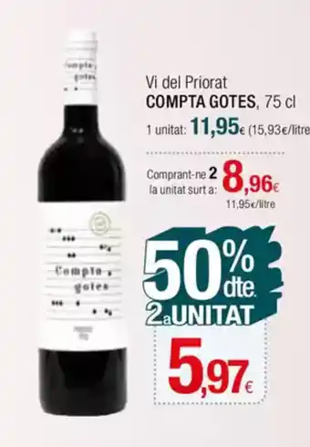 Condis COMPTA GOTES Vi del Priorat oferta