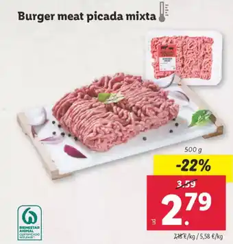 Lidl Burger meat picada mixta oferta