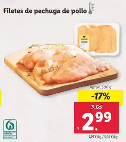 Lidl Filetes de pechuga de pollo oferta