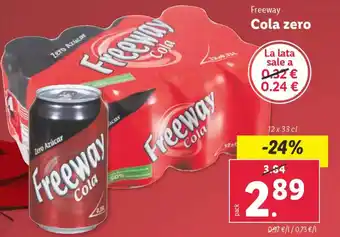 Lidl FREEWAY Cola zero oferta