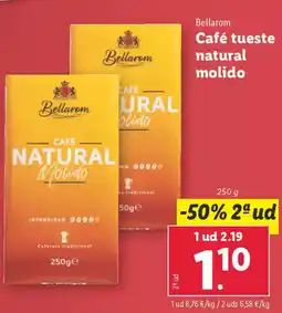 Lidl Café tueste natural molido oferta