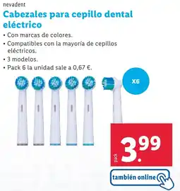 Lidl NEVADENT Cabezales para cepillo dental eléctrico oferta