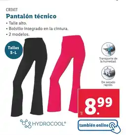 Lidl CRIVIT Pantalón técnico oferta