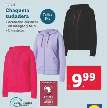 Lidl CRIVIT Chaqueta sudadera oferta