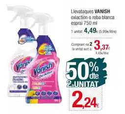 Condis VANISH Llevataques oxiaction o roba blanca esprai oferta