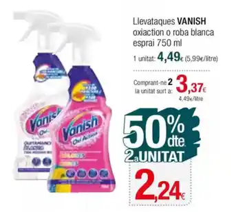 Condis VANISH Llevataques oxiaction o roba blanca esprai oferta