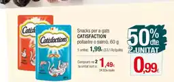 Condis CATISFACTION Snacks per a gats oferta