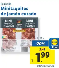 Lidl REALVALLE Minitaquitos de jamón curado oferta