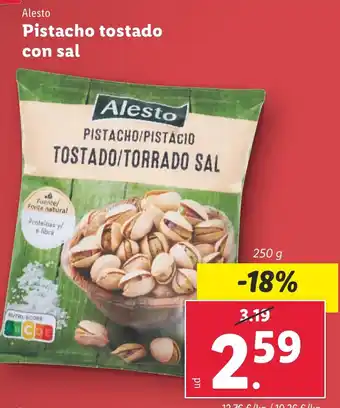 Lidl ALESTO Pistacho tostado con sal oferta