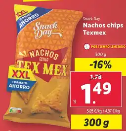 Lidl SNACK DAY Nachos chips Texmex oferta