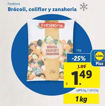 Lidl FRESHONA Brócoli, coliflor y zanahoria oferta