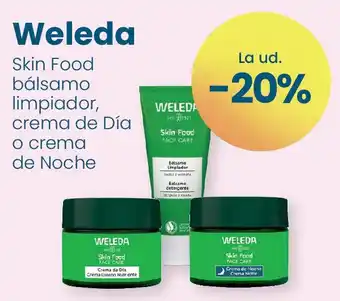 Clarel WELEDA Skin Food bálsamo limpiador, crema de Día o crema de Noche oferta