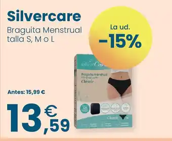 Clarel SILVERCARE Braguita Menstrual talla S, MOL oferta