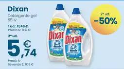 Clarel DIXAN Dixan Detergente gel 55 lv oferta