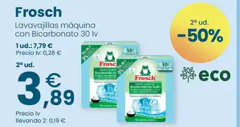 Clarel FROSCH Lavavajillas máquina con Bicarbonato 30 lv oferta