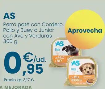 Clarel AS Perro paté con Cordero, Pollo y Buey o Junior con Ave y Verduras oferta