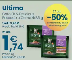 Clarel ULTIMA Gato Fit & Delicious Pescado o Carne oferta