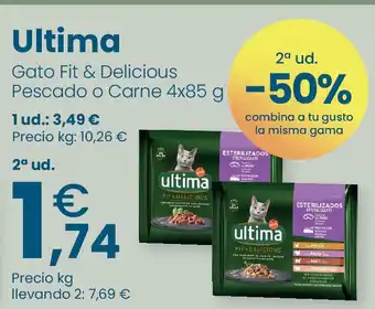 Clarel ULTIMA Gato Fit & Delicious Pescado o Carne oferta