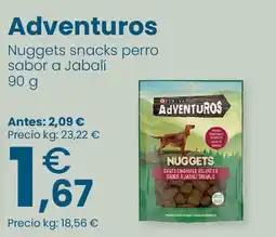 Clarel ADVENTUROS Nuggets snacks perro sabor a Jabalí oferta