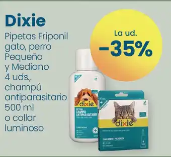 Clarel DIXIE Pipetas Friponil gato, perro Pequeño y Mediano 4 uds., champú antiparasitario oferta