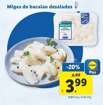 Lidl Migas de bacalao desaladas oferta