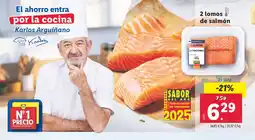 Lidl 2 lomos de salmón oferta