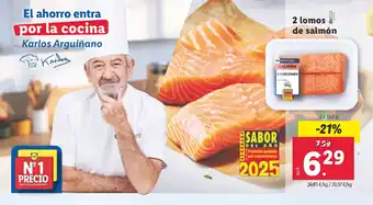 Lidl 2 lomos de salmón oferta