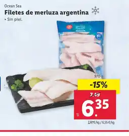 Lidl OCEAN SEA Filetes de merluza argentina oferta