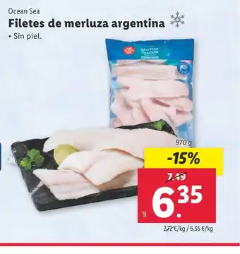 Lidl OCEAN SEA Filetes de merluza argentina oferta