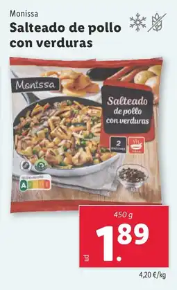 Lidl MONISSA Salteado de pollo con verduras oferta