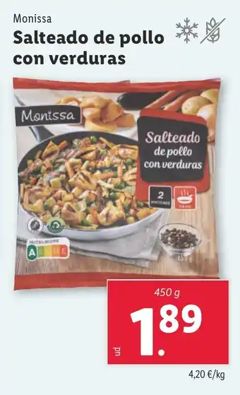 Lidl MONISSA Salteado de pollo con verduras oferta