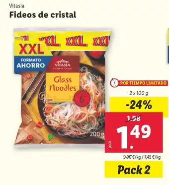 Lidl VITASIA Fideos de cristal oferta