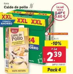 Lidl KANIA Caldo de pollo oferta