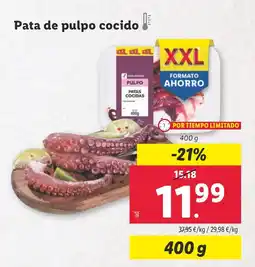 Lidl Pata de pulpo cocido oferta