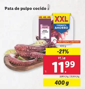 Lidl Pata de pulpo cocido oferta