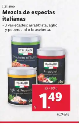 Lidl ITALIAMO Mezcla de especias italianas oferta