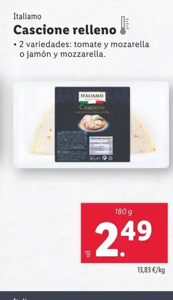 Lidl ITALIAMO Cascione relleno oferta