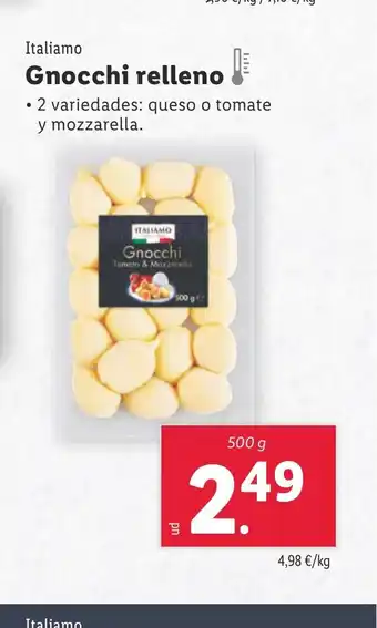 Lidl ITALIAMO Gnocchi relleno oferta