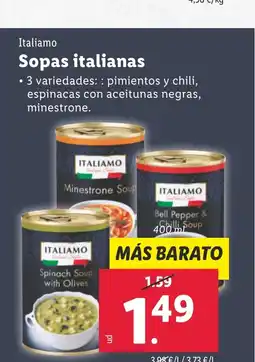 Lidl ITALIAMO Sopas italianas oferta