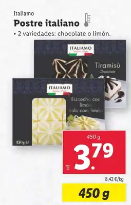 Lidl ITALIAMO Postre italiano oferta