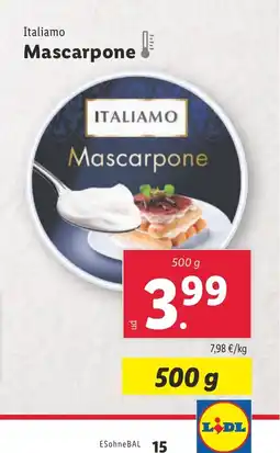 Lidl ITALIAMO Mascarpone oferta