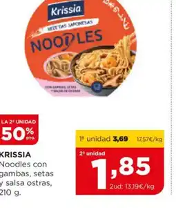 Alimerka KRISSIA Noodles con gambas, setas y salsa ostras oferta