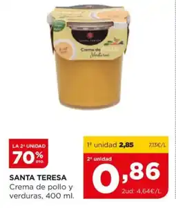 Alimerka SANTA TERESA Crema de pollo y verduras oferta