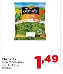 Alimerka FLORETTE Duo canónigos y rúcula oferta