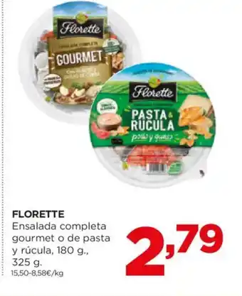 Alimerka FLORETTE Ensalada completa gourmet o de pasta y rúcula oferta